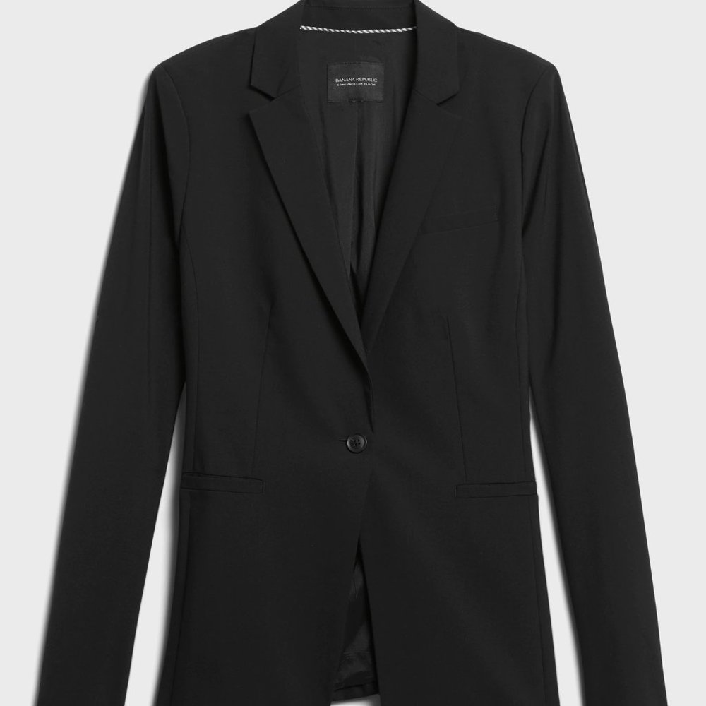 Black Long and Lean Banana Republic Blazer